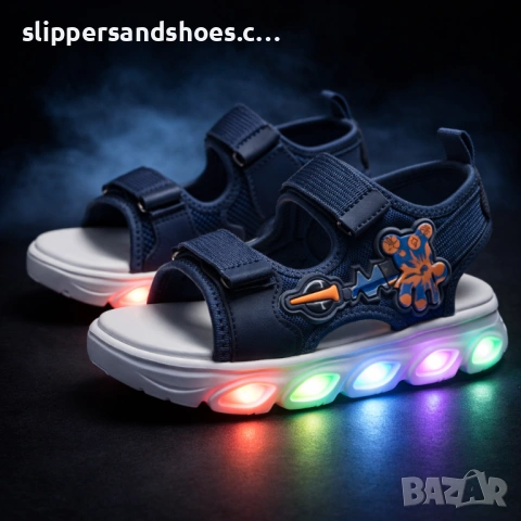 Детски светещи сандали 25/30, снимка 4 - Детски сандали и чехли - 54138545
