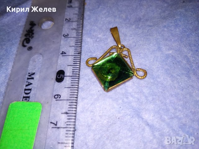 СТАР БРОНЗОВ КРИСТАЛЕН МЕДАЛЬОН АЖУРНА МАЙСТОРСКА РЪЧНА ИЗРАБОТКА 37051, снимка 6 - Антикварни и старинни предмети - 39954978