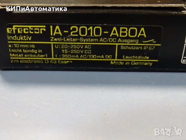 индуктивен датчик Efector IA-2010-ABOA Proximity Switch Inductive, снимка 11 - Резервни части за машини - 37660603