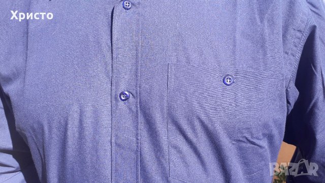 мъжка риза с дълъг ръкав М-XXL тъмно синя, чисто нова, в целофан, снимка 3 - Ризи - 30535878