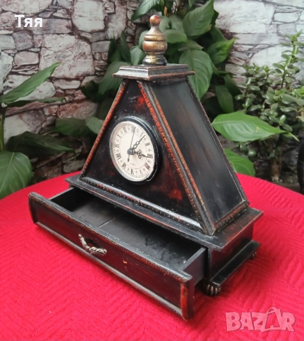 Винтидж дървен часовник , снимка 2 - Антикварни и старинни предмети - 52868853