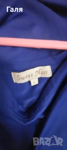 Асиметрична рокля/туника цвят турско синьо, размер Л, снимка 6 - Рокли - 51407522