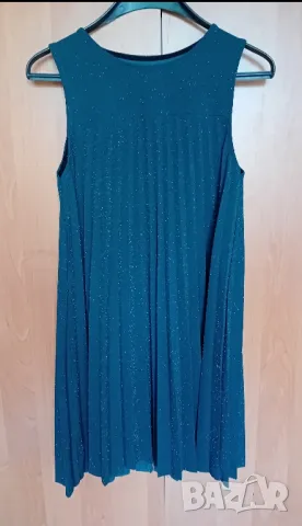 Маслено зелена рокля солей , снимка 1