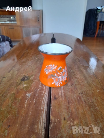 Старо емайлирано джезве #8, снимка 2 - Други ценни предмети - 54262954