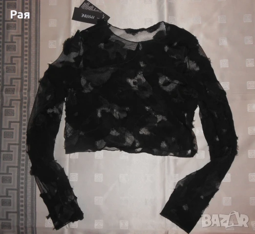 Дантелена блуза AMARINE S размер, снимка 3 - Блузи с дълъг ръкав и пуловери - 50692393