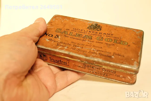 1920те метална цигарена кутия SALEM Gold No 5 Yenidze Dresden, снимка 6 - Колекции - 56073055