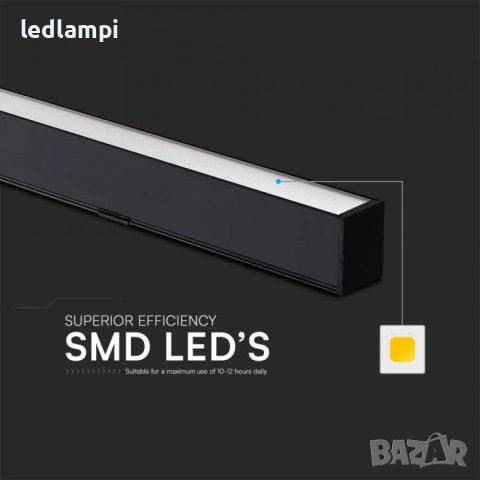 LED Линеен Осветител 40W Черен 3в1 SAMSUNG чип – 5 Години Гаранция, снимка 3 - Друго - 42779338