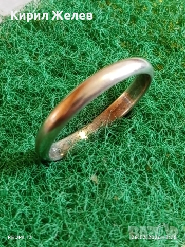 Мъжки пръстен тип халка стерлингово сребро класически модел 27866