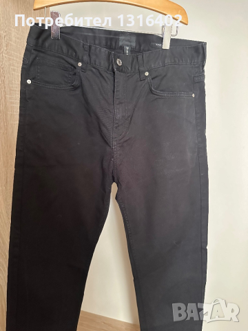 Мъжки черни дънки H&M, размер 30, снимка 3 - Дънки - 44612080