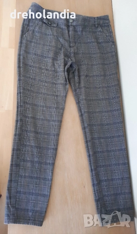 Кариран памучен панталон Esprit - L