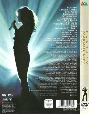 DVD: Mariah Carey - Fantasy: Mariah Carey at Madison Square Garden - Live, снимка 2 - DVD дискове - 31449147