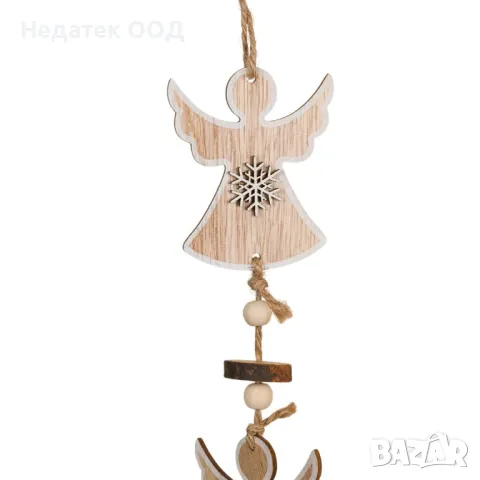 Коледна, Декоративна, Украса, Ангелчета, Дърво, 50см, снимка 2 - Декорация за дома - 48150039