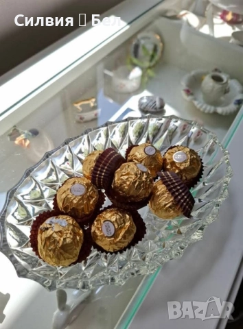 Овална кристална купа, снимка 4 - Аксесоари за кухня - 51872121