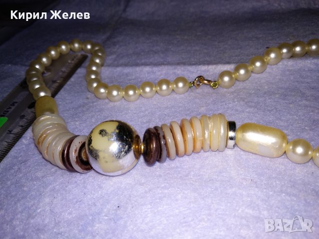 СТАР ВИНТИДЖ ГЕРДАН ПЕРЛЕН ТИП РЕТРО БИЖУ КОЛИЕ 34684, снимка 10 - Антикварни и старинни предмети - 39142193