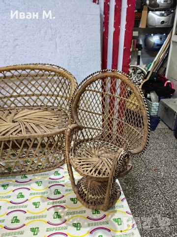 Ратанов комплект за кукли, снимка 3 - Кукли - 52813620