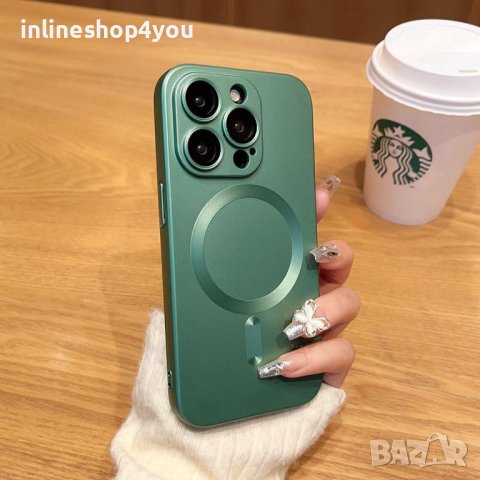 Матов Силиконов MAGSAFE Кейс за Apple iPhone SE 7 8 11 12 | 13 14  | Pro Max, снимка 2 - Калъфи, кейсове - 40515294