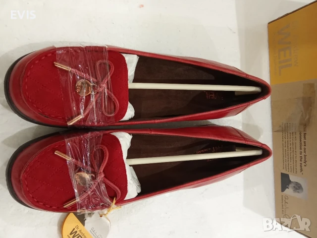 Нови ортопедични дамски обувки Dr. Andrew Welt – червени, с кутия 