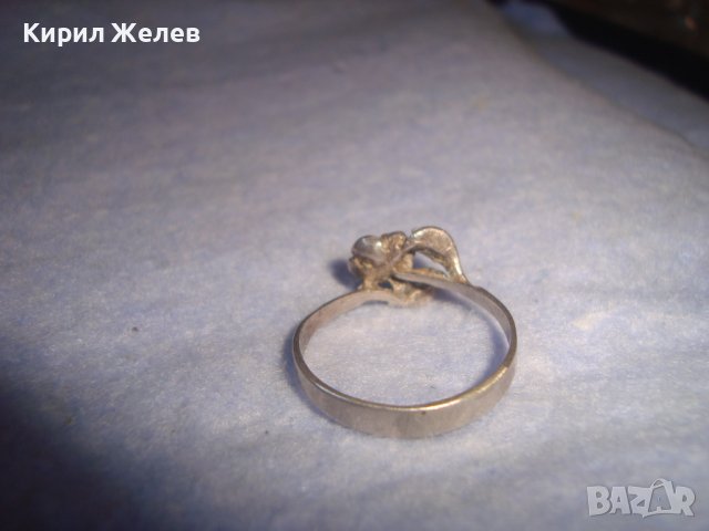 СТАРИНЕН СРЕБЪРЕН ФЛОРАЛЕН БЕЛ ЕПОК ПРЪСТЕН - РОЗА ЦВЕТЕ ВИСОКА ПРОБА СРЕБРО РЪЧНА АРТ РАБОТА 20459, снимка 8 - Антикварни и старинни предмети - 37395468