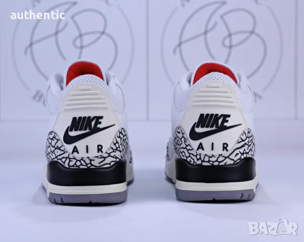 Nike Air Jordan Retro 3 White Cement, University Blue Мъжки Дамски Маратонки, снимка 5 - Маратонки - 47413966