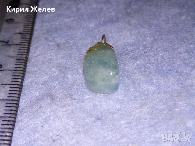 СТАР МЕДАЛЬОН НАТУРАЛНО ПОЛУСКЪПОЦЕННО КАМЪЧЕ в ПОСРЕБРЕН МЕСИНГОВ ОБКОВ 34970, снимка 7 - Антикварни и старинни предмети - 40500017