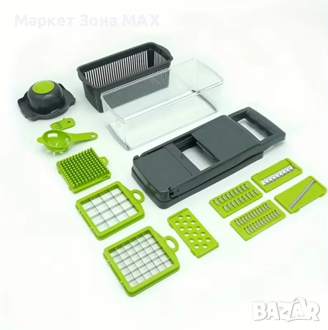 14-в-1 Прецизен Многофункционален Кухненски Чопър с Контейнер и Ножове, снимка 4 - Чопъри и пасатори - 52891100