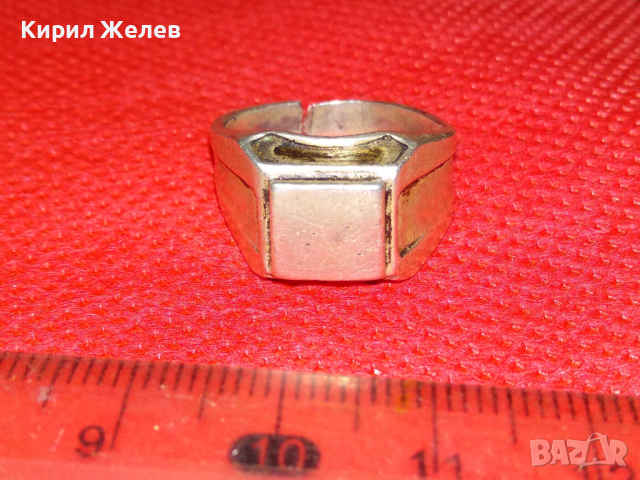 СТАРИНЕН КЛАСИЧЕСКИ РЕТРО МОДЕЛ СРЕБЪРЕН РЕГУЛИРУЕМ ПРЪСТЕН ВИСОКА ПРОБА СРЕБРО РЪЧНА РАБОТА 43237, снимка 12 - Антикварни и старинни предмети - 44610892