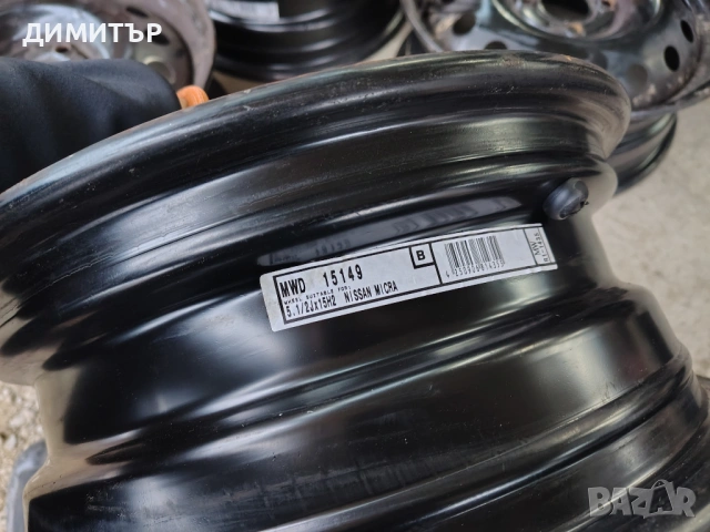 4бр.Железни джанти 15ки за NISSAN Micra 4x100 5.5j et43, снимка 6 - Гуми и джанти - 54095637