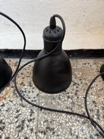 Eglo Priddy 4 Лампов Индустриален Пендел – Винтидж Дизайн, Метал, E27, Черно Бяло!, снимка 8 - Лампи за таван - 52696283