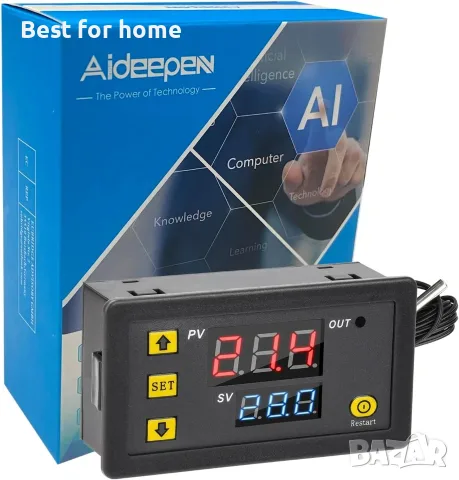 Aideepen W3230 20A 12V цифров термостат, цифров регулатор на температурата, отопление, охлаждане, снимка 7 - Друга електроника - 55926111