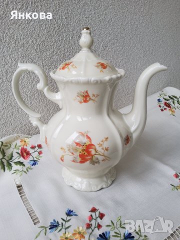 Старинен чайник Johann Seltmann , снимка 2 - Антикварни и старинни предмети - 44449623