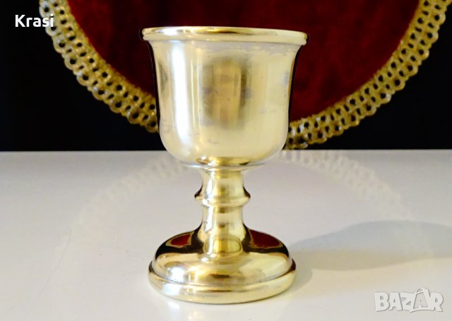 Месингова чаша за ракия с двойни стени, снимка 4 - Чаши - 38459972