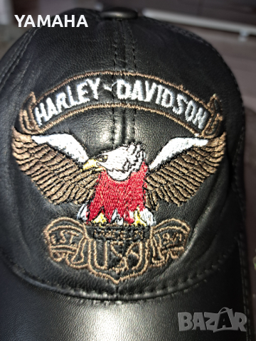 Harley dаvidson  Кожена. Шапка  ЕСТЕСТВЕНА КОЖА 