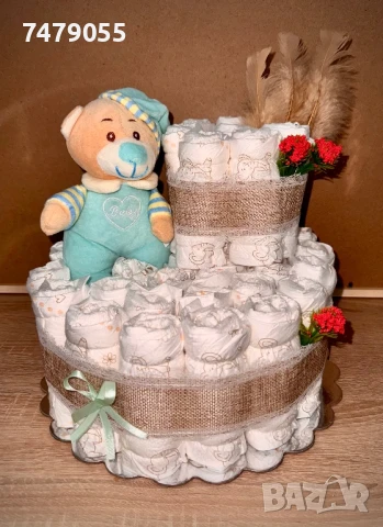 Мотор от памперси - Торта от памперси, снимка 3 - Пелени, памперси - 50562682