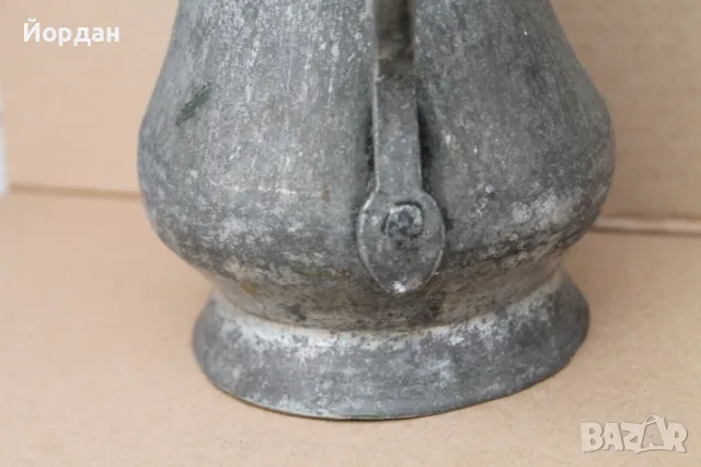 Стара медна ръчнокована кана за вино, снимка 5 - Антикварни и старинни предмети - 49849188