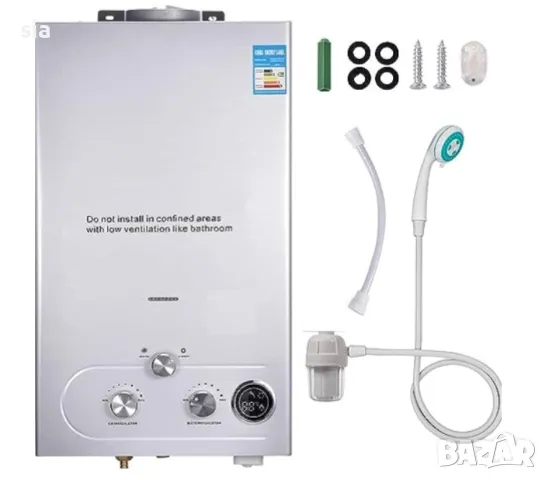 Газов бойлер, Проточен и Преносим бойлер, за къмпинг/ каравана/ кемпер или дом, 6/8/10/16 литра, снимка 2 - Къмпинг мебели - 49858481