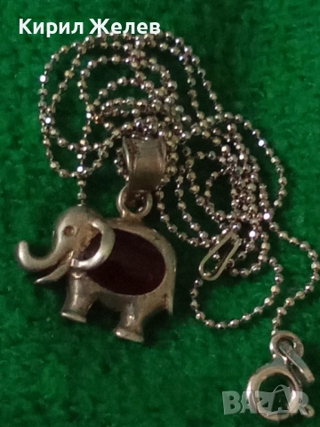 СКЪПОЦЕННО СРЕБЪРНО СЛОНЧЕ КОЛИЕ с ФИГУРАЛЕН АРТ ПЕНДАНТ с НЕЖНА СРЕБЪРНА ВЕРИЖКА СРЕБРО 925 25778, снимка 16 - Колиета, медальони, синджири - 50354733