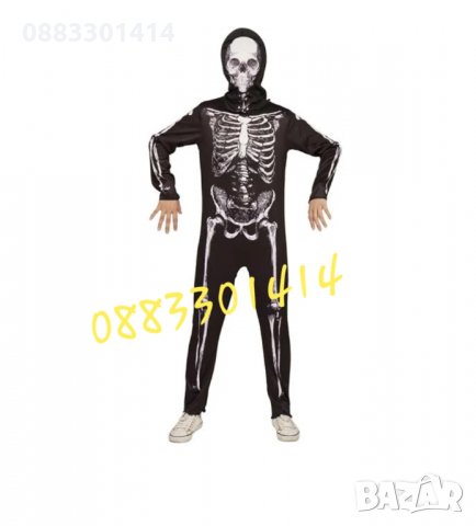 Костюм Скелет Хелоуин Helloween , снимка 1 - Детски комплекти - 34465573