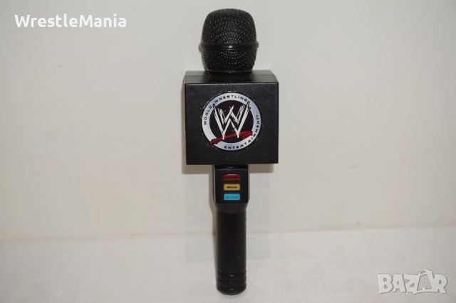 Рядък Кеч Микрофон WWE Jakks Pacific Talking Wrestling Mic 2007
