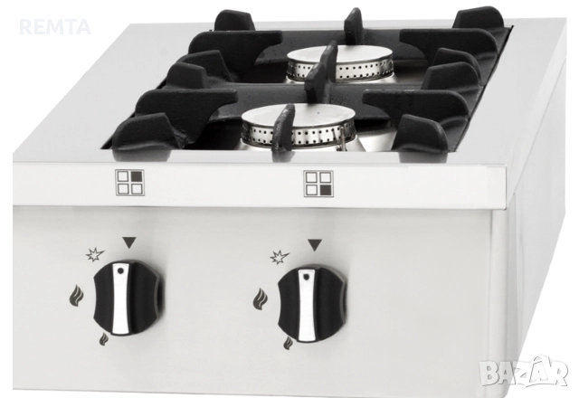 Газов котлон с 2 горелки (14 kW) с долен плот 40х70 см/СЕ сертификат