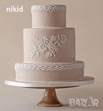 Птица птичка врабче на клон с цветя контур съединяващ силиконов молд форма дантела фондан шоколад, снимка 4 - Форми - 37600071