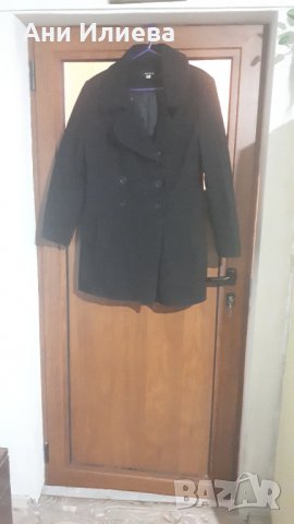Дамско черно елегантно късо палто, снимка 2 - Палта, манта - 31132459
