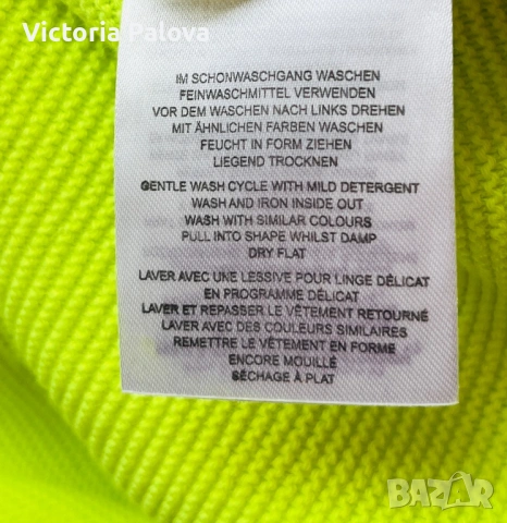 Луксозен финоплетен пуловер OUI – електриков лайм, Made in Italy, M, снимка 11 - Блузи с дълъг ръкав и пуловери - 53891643