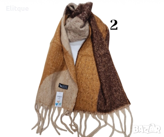 Елегантен дамски шал с цветен дизайн – Топлина и изтънченост за всеки ден, снимка 2 - Шалове - 52832265