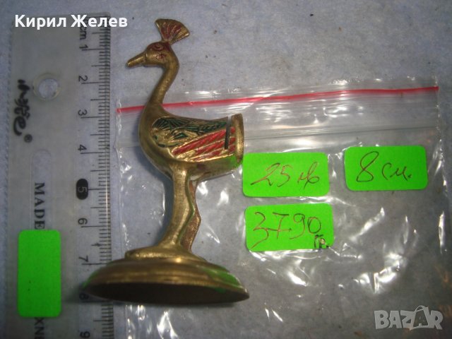 КРАСИВА СТАРА БРОНЗОВА ФИГУРКА - ПТИЦА МАЙСТОРСКА ИЗРАБОТКА СТАТУЕТКА 25893, снимка 2 - Колекции - 38108257