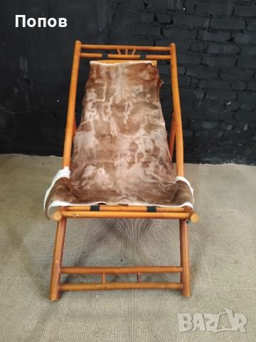  Италиански шезлонг poggiapiedi, снимка 2 - Дивани и мека мебел - 52267975