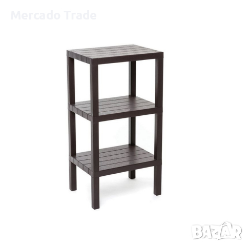 Декоративна етажерка Mercado Trade, 3 рафта, Пластмаса, Черен, снимка 3 - Декорация за дома - 44602773