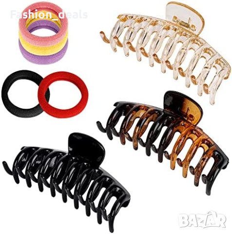Нов Комплект 3 броя цветни щипки за коса аксесоар за прическа Шнола