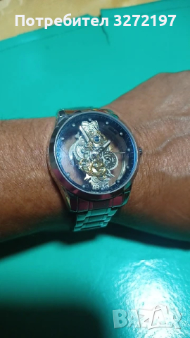 Луксозен,моден,кух кварцов часовник Скелет,неръждаема  стомана, снимка 7 - Мъжки - 44805077