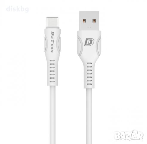 Нов кабел за данни Type-C DeTech, 2A, снимка 1 - USB кабели - 31408959