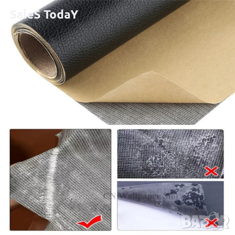 Кожа за ремонт на седалки, мебели, столове, рамонтна кожа, 3 цвята, снимка 4 - Части - 42244189